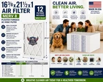 16.3/8X21.1/2X1 Air Filter Merv Pleated Furnace Hvac 12 Pack Made Us. Fixed Price $105.00.