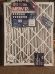 Pack Bnx Trufilter 20"X 25"X 4"MERV 13 Slim Fit Pleated Air Filters Box Damage. Fixed Price $29.99.
