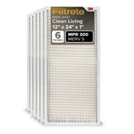 Filtrete 12X24X1 Air Filter, Mpr 300, Merv 5, Clean Living Basic Dust 3-MONTH.... Fixed Price $51.48.