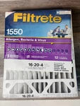 Pack - 16X25X4 3M Filtrete 1550 Pleated Allergen Furnace Air Filter Merv 12. Fixed Price $28.99.