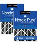 Nordic Pure 20X20X4 Pleated Air Filter Merv 12 Pack. Fixed Price $26.00.
