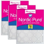 Nordic Pure 12X12X1 Tru Mini Pleat Merv 10 Furnace Air Filters 3 Pack. Fixed Price $64.72.