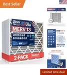 High-performance 20X20X5 Merv 13 Air Filters 98% Particle Filtration, 2-PACK. Fixed Price $175.98.