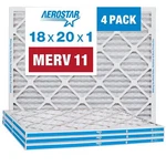Aerostar 18X20X1 Merv 11 Pleated Air Filter, Furnace 4 Pack (a.... Fixed Price $50.14.