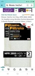 14X25X1 Air Filter Mpr 2200 Merv 13, Healthy Living Elite Allergen, 2-PACK (e.... Fixed Price $50.00.