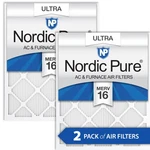 14X20X1 (actual: 13 1/2X19 1/2) Nordic Pure Ultra Merv 16 Air Filters Pack. Fixed Price $44.99.