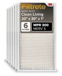 Filtrete Dust Reduction Filter Electrostatic 20 X 1 Pleated 300 Mpr 6-PACK. Fixed Price $34.99.