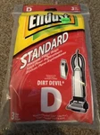 Endust Dirt Devil Type Standard Vacuum Filter Bags 3 Pack New Nip. Fixed Price $8.95.