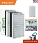 2-PACK IAF-H-100C Hepa & Carbon Filters For Idylis Air Purifiers IAP-10-200. Fixed Price $90.99.