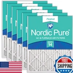 Nordic Pure 18X25X1 Actual Size 17 1/2 24 3/4 Pleated Merv 14 Air. Fixed Price $139.98.