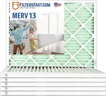 Fast 12X12X1 Merv 13, Inch Pleated Hvac Furnace Air Filters, 6 Pack. Fixed Price $82.95.