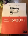 3M Filtrete 15X20X1 Electrostatic Air Cleaning Filter Genuine Oem 9806DC-6 Pack. Fixed Price $29.00.
