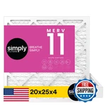 Simply 20X25X4 Air Filter Merv 11 Pack Furnace For Hvac Actual. Fixed Price $58.38.