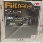 6 New Filtrete Clean Living Dust Furnace Air Filter Mpr 300. Fixed Price $34.49.