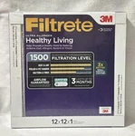 3M Filtrete 12X12X1 Merv Ultra Allergen Healthy Living 1500 Filter 2-PACK New. Fixed Price $22.99.