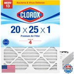 Clorox Air Filters 20X25X1 Merv 13 Pleated Hvac Furnace. Fixed Price $84.78.