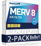 Pleated Merv 8 Hvac Filters 2-PACK 7.75" For Superior Indoor Air Quality. Fixed Price $18.89.