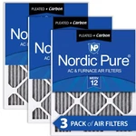 16X30X1 (15 3/4X29 11/16) Furnace Air Filters Merv 12 Pleated Plus Carbon Pack. Fixed Price $77.99.