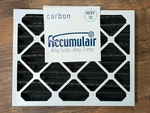 (set Of 5)ACCUMULAIR Activated Carbon Flat Panel Filter Merv 10 16X20X2.. Fixed Price $30.00.