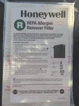 Honeywell Hepa Allergen Remover Filter For HA/HPA090, 100, 200, & 8300. Fixed Price $10.99.