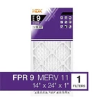 14 In. X 24 Superior Pleated Air Filter Fpr 9, Merv 11. Fixed Price $23.95.