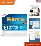 Electrostatic 3- Furnace Filters, Merv 13, Allergens & Viruses Captured. Fixed Price $41.99.