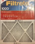 Filtrete Allergen Defense Air Filter 20" X 25" 1" -1000 Mpr. Fixed Price $12.59.
