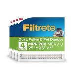 Filtrete 25X25X1 Furnace Air Filter, Mpr 700, Merv 8, Tough On Pollen, Eas.... Fixed Price $31.17.