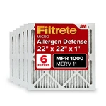 Filtrete 22X22X1 Furnace Air Filter, Merv 11, Mpr 1000, Micro Allergen Def.... Fixed Price $96.03.