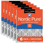 Nordic Pure 12X24X4 (3 5/8) Pleated Air Filters Merv 15 Plus Carbon 6 Pack. Fixed Price $234.99.