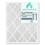 Accumulair Platinum 20X25X2 Merv 11 Filters (6 Pack). Fixed Price $68.08.
