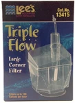 Aquarium, Lees Triple Flow Corner Filter (large - 4"L X 4"W 6"H (100 Gph)). Fixed Price $28.22.
