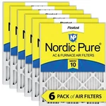 Nordic Pure 18X18X1 (17 3/4) Pleated Merv 10 Air Filters 6 Pack. Fixed Price $73.57.