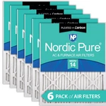 18X18X1 (17 3/4X17 3/4) Pleated Air Filters Merv 14 Plus Carbon 6 Pack. Fixed Price $114.99.