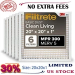 Filtrete 20X20X1 Air Filter Merv 5 Mpr 300 3-MONTH Hvac Furnace 6 Pack, New. Fixed Price $40.95.