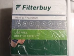Filterbuy 10X10X1 4 Pack Pleated Hvac/ac/furnace Air Filters Merv 13/PLATINUM. Fixed Price $29.99.