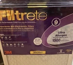 3M Air Filter Filtrete Allergen/ Bacteria & Virus 20 X 25 1 Inch 4 Pack. Fixed Price $78.87.