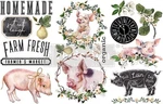 Redesign With Prima - Farm Fresh Small Transfers 6"X12" 3 Sheets Rub On Trans.... Fixed Price $21.74.