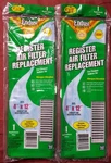 (2) Endust Air Cleaning Register Filter Replacement 4" X 12" W6430. Fixed Price $12.98.
