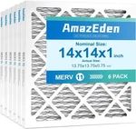 14X14X1 Air Merv 11 6-PACK Mpr 1000 Fpr 7 Hvac Furnace Filters Pleated. Fixed Price $35.04.