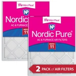 20X30X1 (19 3/4X29 3/4) Nordic Pure Tru Mini Pleat Merv 11 Air Filters Pack. Fixed Price $37.29.