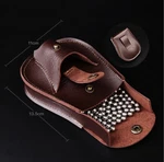 Leather Slingshot Waist Pouch 100 Ammo 3/8 Steel Balls Catapult Case Sport Fun. Fixed Price $19.99.