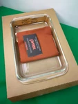 Pyrex Glass Baker In Hammock Quart Casserole Dish Pan 13 9 New Open Box. Fixed Price $107.35.