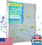 Accecraft 20X20X1 Electrostatic Air Filter Washable Reusable Aluminum Merv 8 Hva. Fixed Price $63.43.