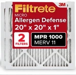 20X20X1 Furnace Air Filter, Merv 11, Mpr 1000, Micro Allergen Defense, 3-M.... Fixed Price $89.90.