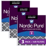 30X32X2 Geothermal Merv 8 Pleated Plus Carbon Furnace Filters Pack. Fixed Price $83.99.