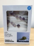 Room Essentials Led Amethyst Fairy Battery Operated (25 Strand). Fixed Price $10.00.