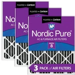 Nordic Pure 18X18X2 Furnace Air Filters Merv Pleated Plus Carbon 3 Pack. Fixed Price $53.99.