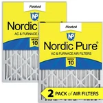 Nordic Pure 16X25X4 (3 5/8) Pleated Merv 10 Air Filters Pack. Fixed Price $46.99.