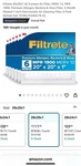(19) 20" X 1" Filtrete Premium Allergen, Bacteria & Virus Merv 13 Filters. Fixed Price $275.00.